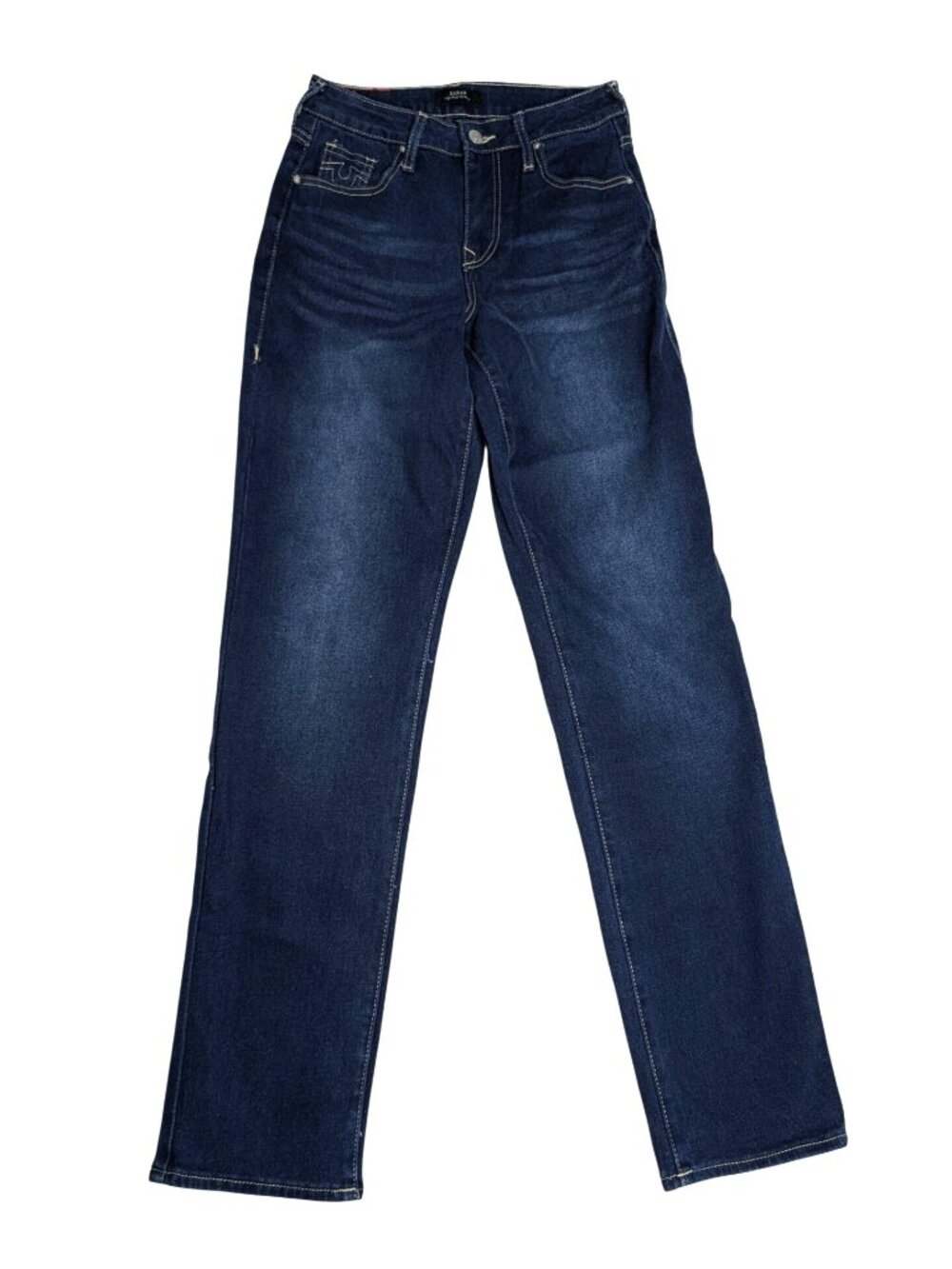 True Religion Womens Sarah High Rise Straight Jeans 26 Blue Denim Classic Fit
